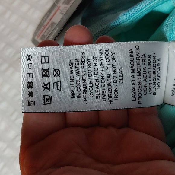 NWT Women's Turquoise Electric Peppermint Biker Shorts XS - Picture 10 of 16